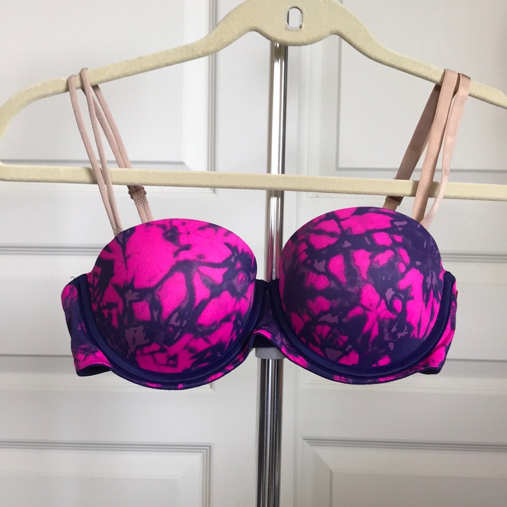 VS tie dye strapless push up bra